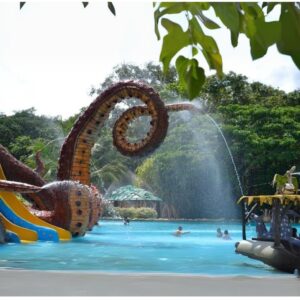 Fotografía de una atracción acuático en la hacienda napoles
