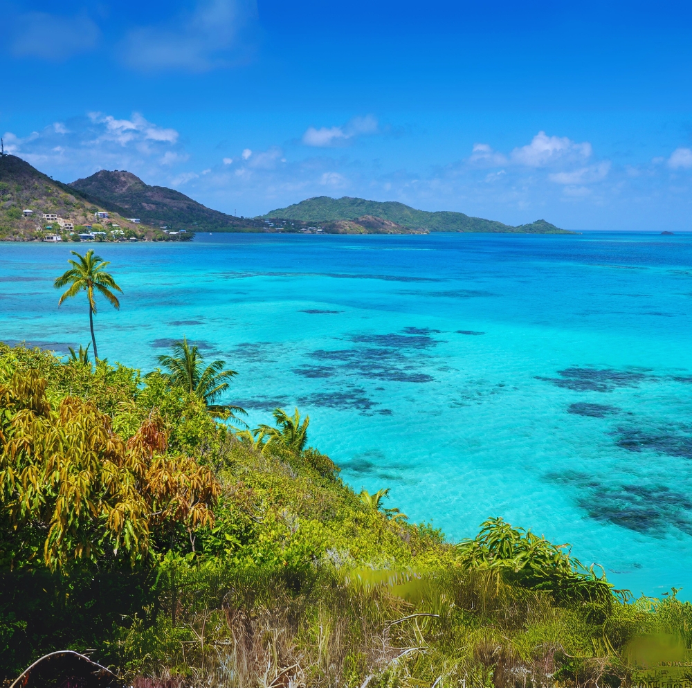 Fotografía del mar caribe de San Andres